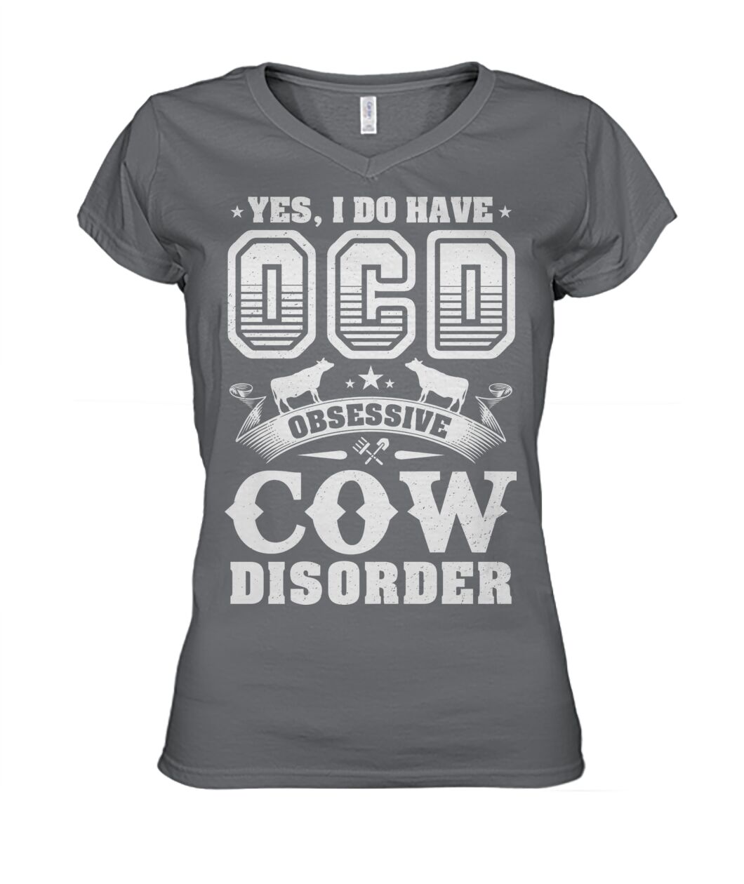 Yes i do have OCD - Men's and Women's t-shirt , Vneck, Hoodies - myfunfarm - clothing acceessories shoes for cow lovers, pig, horse, cat, sheep, dog, chicken, goat farmer