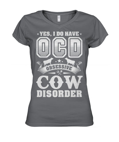 Yes i do have OCD - Men's and Women's t-shirt , Vneck, Hoodies - myfunfarm - clothing acceessories shoes for cow lovers, pig, horse, cat, sheep, dog, chicken, goat farmer