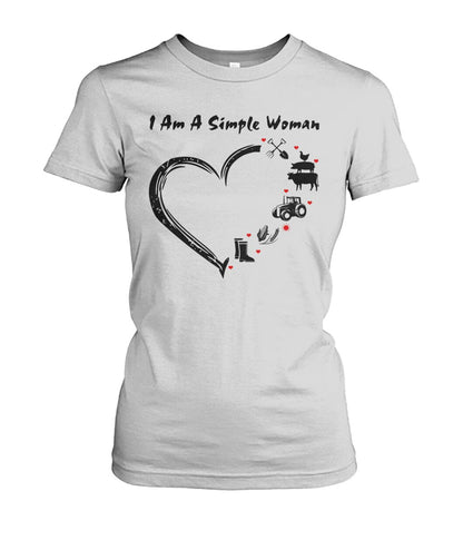 I  am a simple woman unisex  t-shirt , Hoodies - myfunfarm