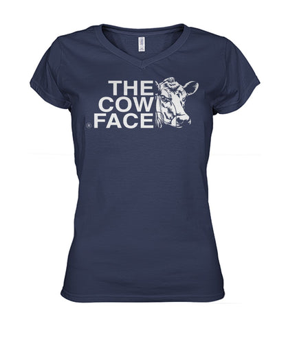 The cow face  - Men's and Women's t-shirt , Vneck, Hoodies - myfunfarm - clothing acceessories shoes for cow lovers, pig, horse, cat, sheep, dog, chicken, goat farmer