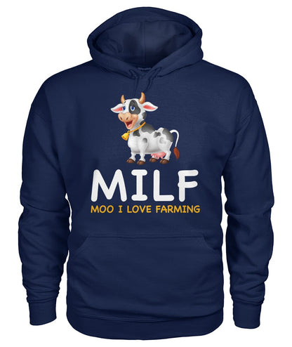 MILF - Moo i love farming - funny design unisex  t-shirt , Hoodies