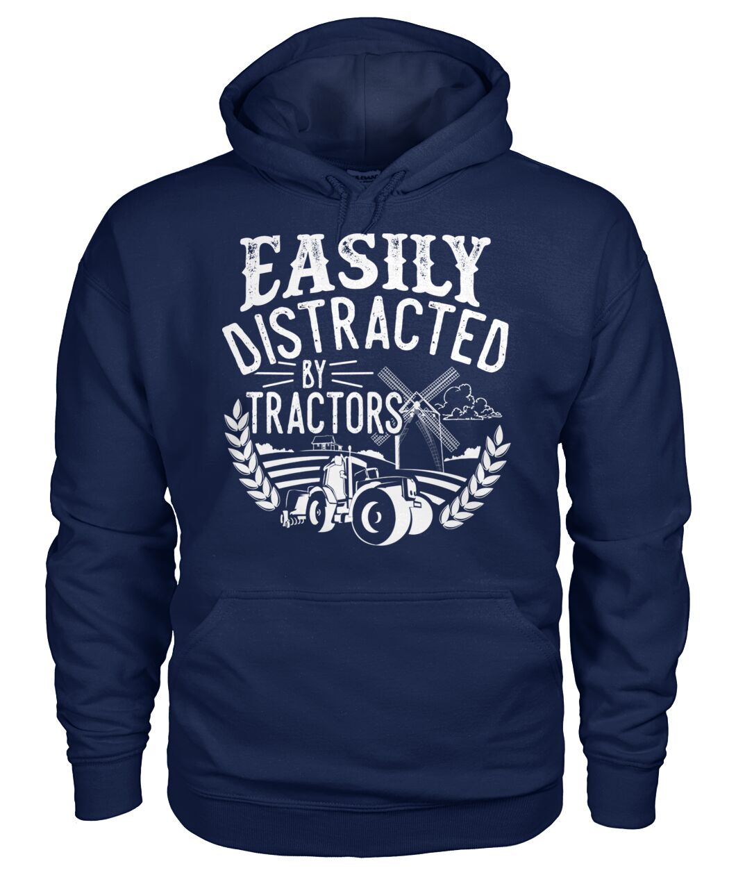 Easily distracted by tractors - Men's and Women's t-shirt , Vneck, Hoodies - myfunfarm - clothing acceessories shoes for cow lovers, pig, horse, cat, sheep, dog, chicken, goat farmer
