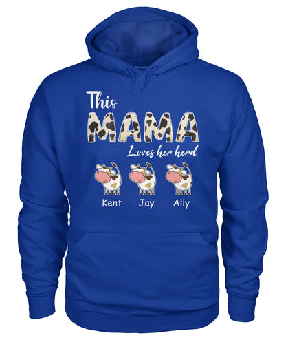 This Mama Loves her herd - personalized t-shirt, Hoodies - myfunfarm