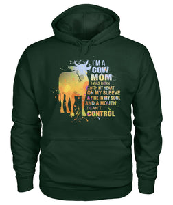 i'm a cow mom i was born with my heart - unisex  t-shirt , Hoodies