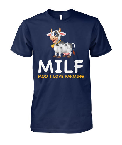 MILF - Moo i love farming - funny design unisex  t-shirt , Hoodies