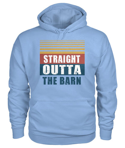 Straight outta the barn  - Men's and Women's t-shirt , Vneck, Hoodies - myfunfarm - clothing acceessories shoes for cow lovers, pig, horse, cat, sheep, dog, chicken, goat farmer