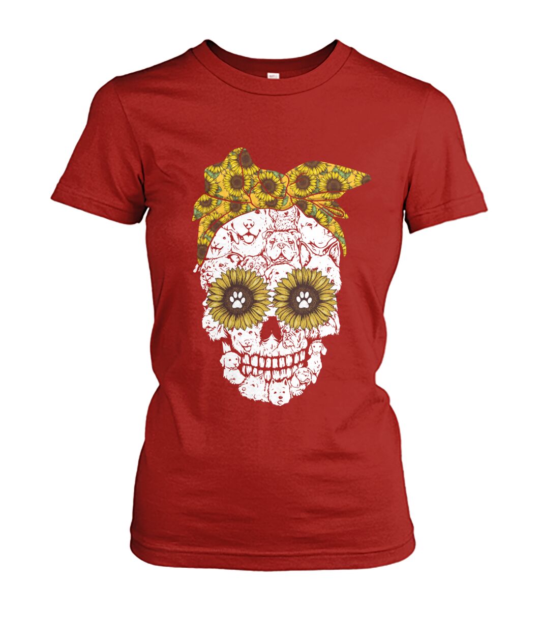 Skull sun Flowers for dog lovers - Men's and Women's t-shirt , hoodies - myfunfarm - clothing acceessories shoes for cow lovers, pig, horse, cat, sheep, dog, chicken, goat farmer