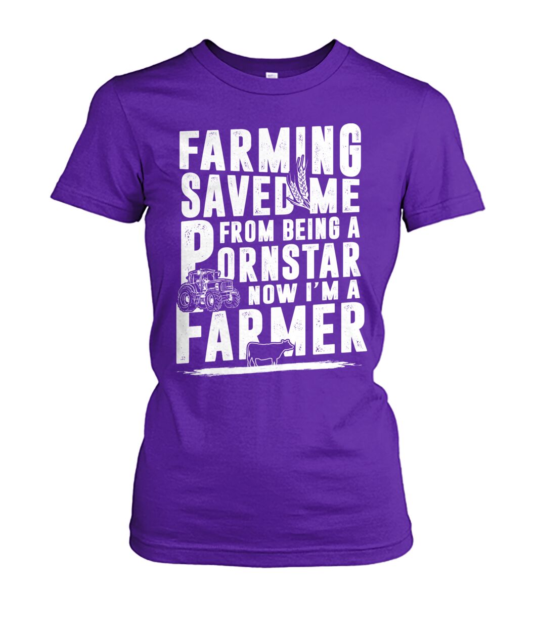 farming saved me  - Men's and Women's t-shirt , Vneck, Hoodies - myfunfarm