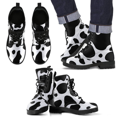 Cow Pattern Martin Boots for Women and Men - myfunfarm