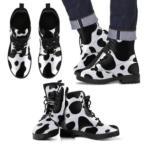 Cow Pattern Martin Boots for Women and Men