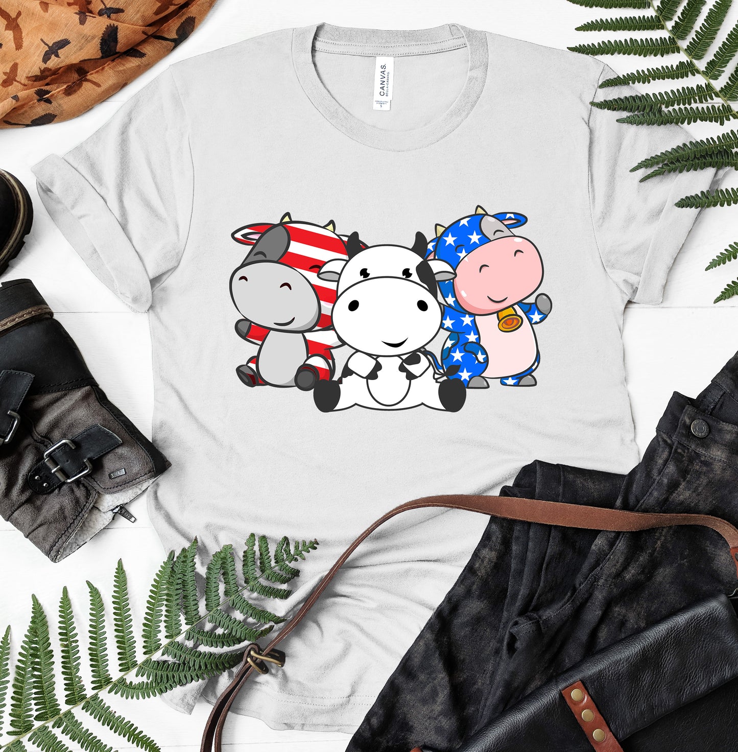 Cow USA  - funny design unisex  t-shirt , Hoodies