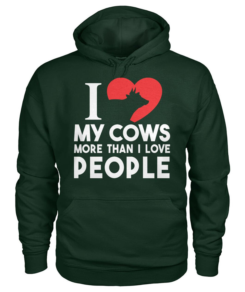 i love cows more than..  - Men's and Women's t-shirt , Vneck, Hoodies - myfunfarm - clothing acceessories shoes for cow lovers, pig, horse, cat, sheep, dog, chicken, goat farmer