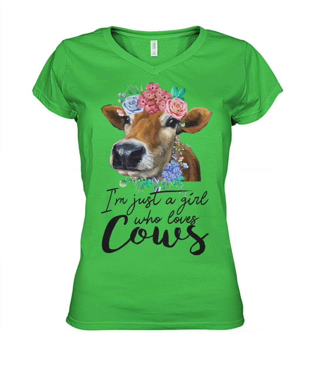 I'm just a girl who loves cows - Men's and Women's t-shirt , Vneck, Hoodies - myfunfarm - clothing acceessories shoes for cow lovers, pig, horse, cat, sheep, dog, chicken, goat farmer