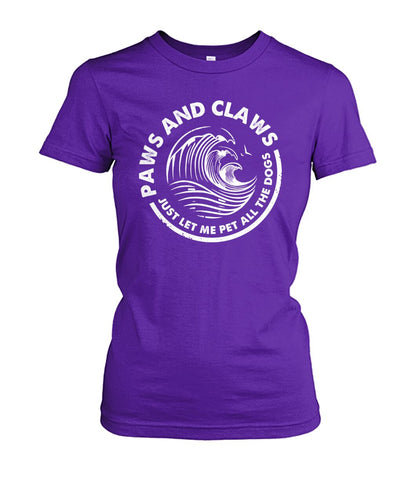 Paws and claws  - Men's and Women's t-shirt , Hoodies for Dog Lovers - myfunfarm - clothing acceessories shoes for cow lovers, pig, horse, cat, sheep, dog, chicken, goat farmer