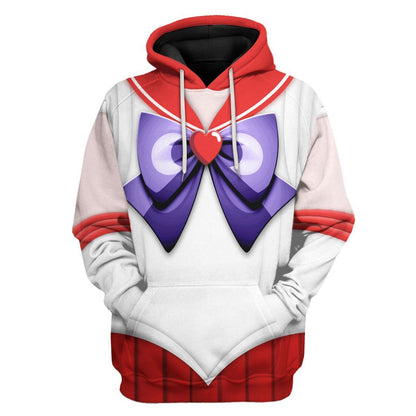 Cosplay Sailor Mars Custom Tshirt Hoodie Long sleeve - Apparel