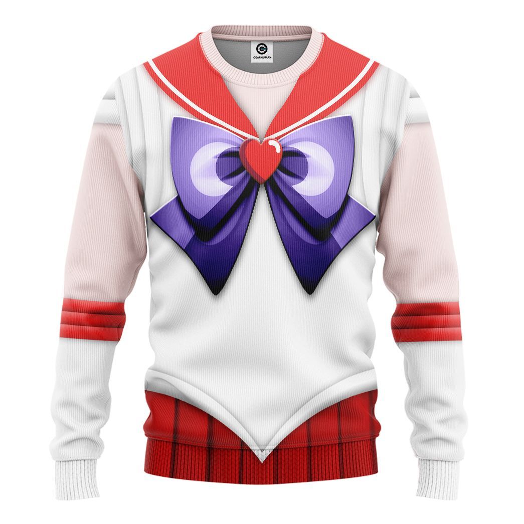 Cosplay Sailor Mars Custom Tshirt Hoodie Long sleeve - Apparel