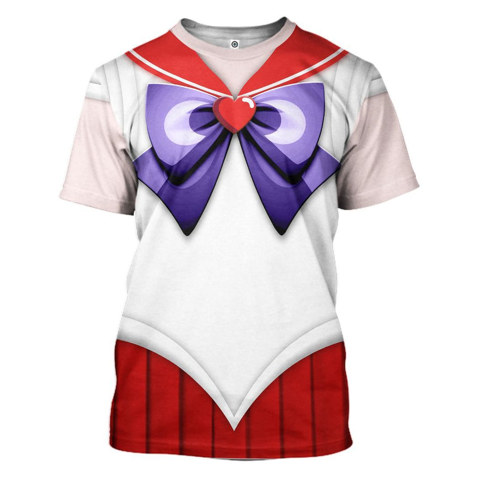 Cosplay Sailor Mars Custom Tshirt Hoodie Long sleeve - Apparel