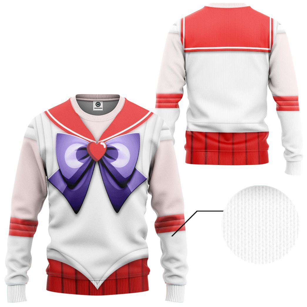 Cosplay Sailor Mars Custom Tshirt Hoodie Long sleeve - Apparel