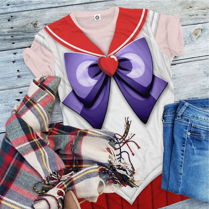Cosplay Sailor Mars Custom Tshirt Hoodie Long sleeve - Apparel