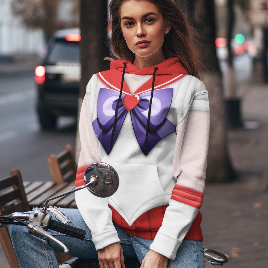 Cosplay Sailor Mars Custom Tshirt Hoodie Long sleeve - Apparel