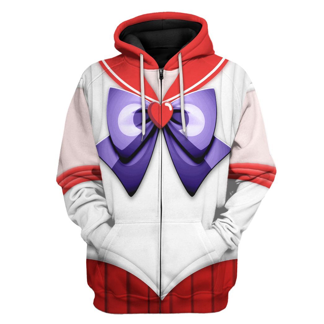 Cosplay Sailor Mars Custom Tshirt Hoodie Long sleeve - Apparel