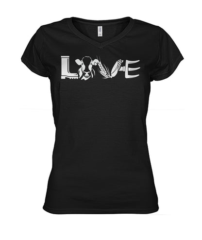 Love cows icon  - Men's and Women's t-shirt , Vneck, Hoodies - myfunfarm - clothing acceessories shoes for cow lovers, pig, horse, cat, sheep, dog, chicken, goat farmer