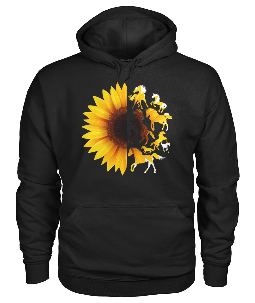 Horse sunflowers - Men's and Women's t-shirt , Vneck, Hoodies - myfunfarm - clothing acceessories shoes for cow lovers, pig, horse, cat, sheep, dog, chicken, goat farmer