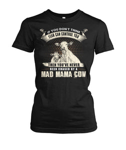Mad mama cow   - Men's and Women's t-shirt , Vneck, Hoodies - myfunfarm - clothing acceessories shoes for cow lovers, pig, horse, cat, sheep, dog, chicken, goat farmer