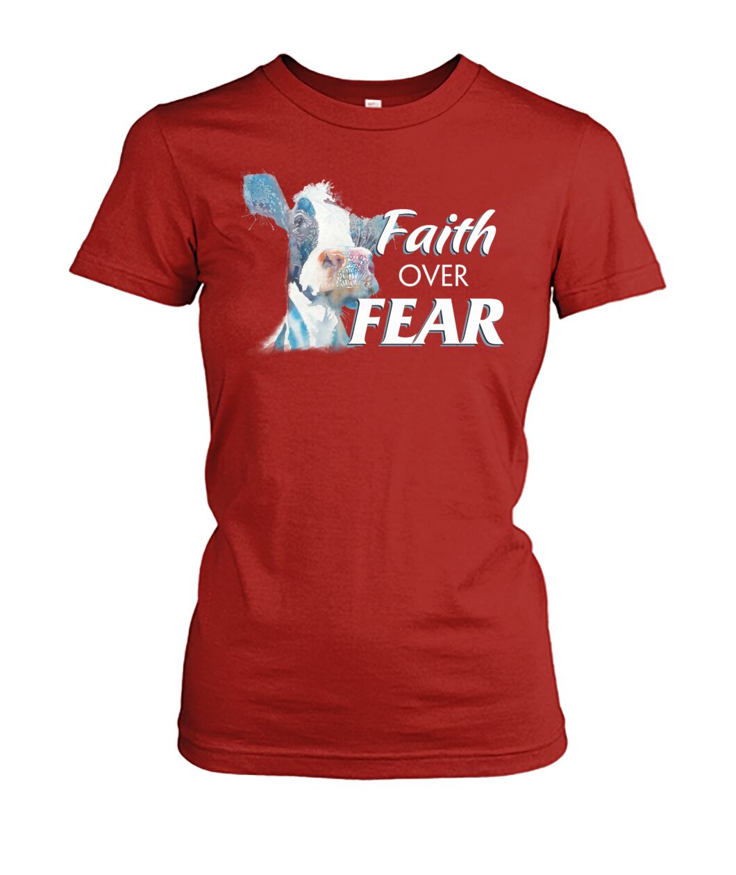 faith over fear - Men's and Women's t-shirt , Vneck, Hoodies - myfunfarm - clothing acceessories shoes for cow lovers, pig, horse, cat, sheep, dog, chicken, goat farmer