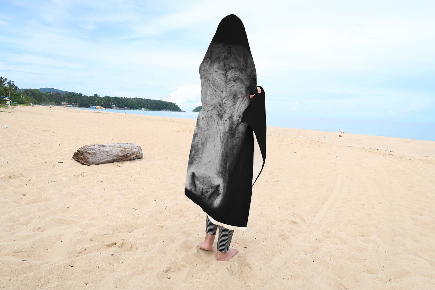 Black and White Cow - Hooded Blanket - Cow Lovers