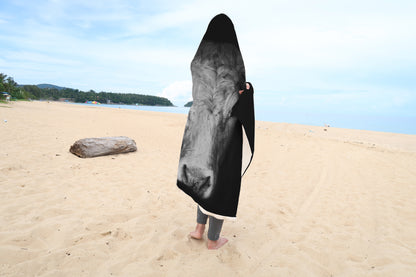 Black and White Cow - Hooded Blanket - Cow Lovers