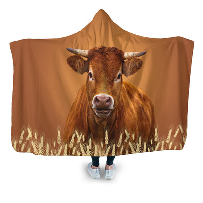 Cow brown - Hooded Blanket - Cow Lovers - myfunfarm
