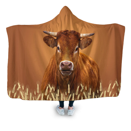 Cow brown - Hooded Blanket - Cow Lovers - myfunfarm