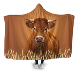 Cow brown - Hooded Blanket - Cow Lovers