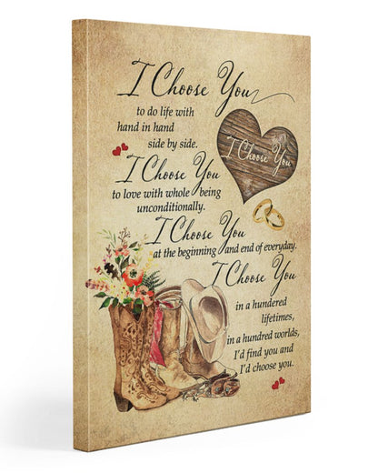 I choose you Wrapped Canvas Prints - No Frame - Cow lovers