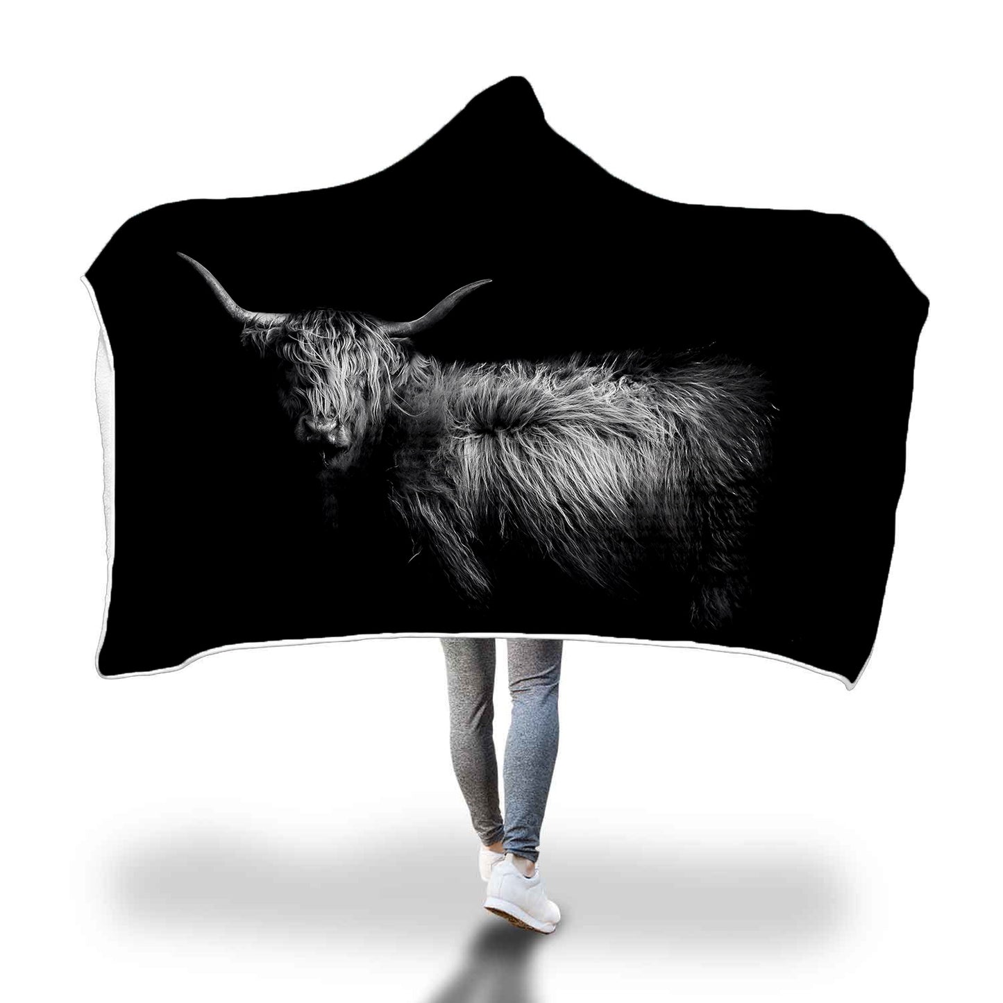 Cute Highland Cow - Hooded Blanket - Cow Lovers - myfunfarm