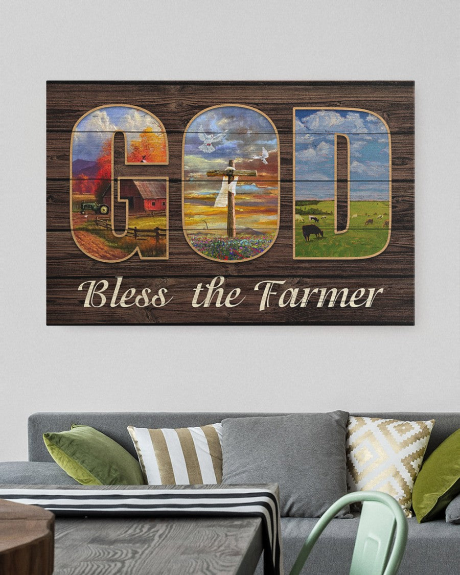 God Bless the Farmer-Gallery Wrapped Canvas Prints