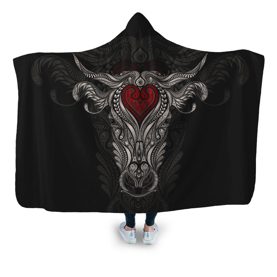 Cow art painting style - Hooded Blanket - Cow Lovers