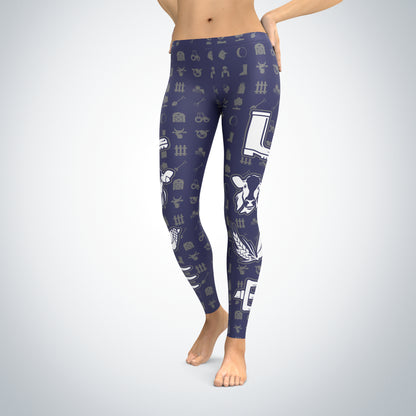 Love cow icon - navi Leggings - cow lovers