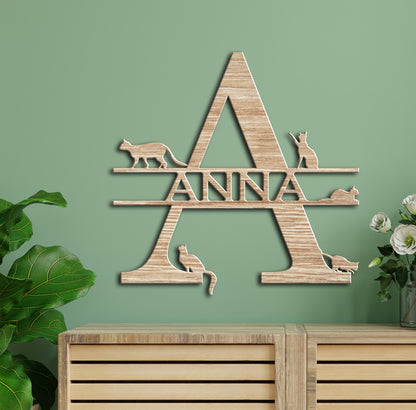 Custom name Alphabet Letters sign - Metal & Wooden