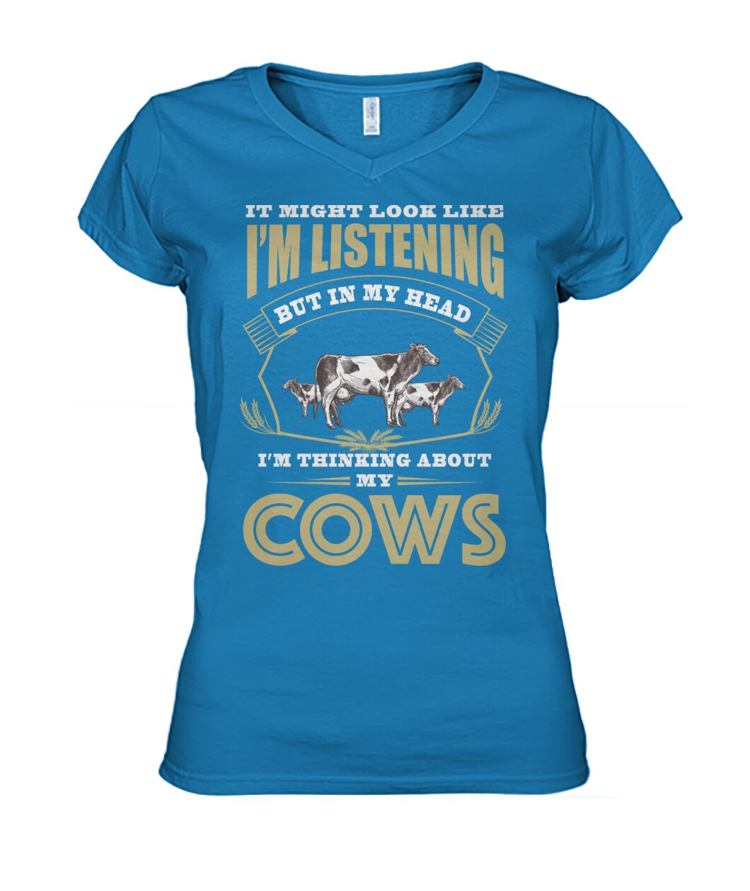 i might look like i'm listening  - Men's and Women's t-shirt , Vneck, Hoodies - myfunfarm - clothing acceessories shoes for cow lovers, pig, horse, cat, sheep, dog, chicken, goat farmer
