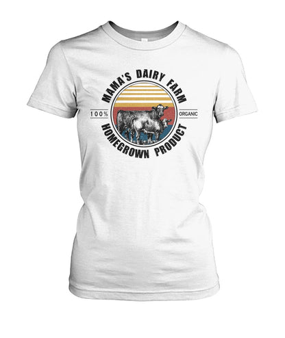 Mama's dairy farm - unisex  t-shirt , mama and kids