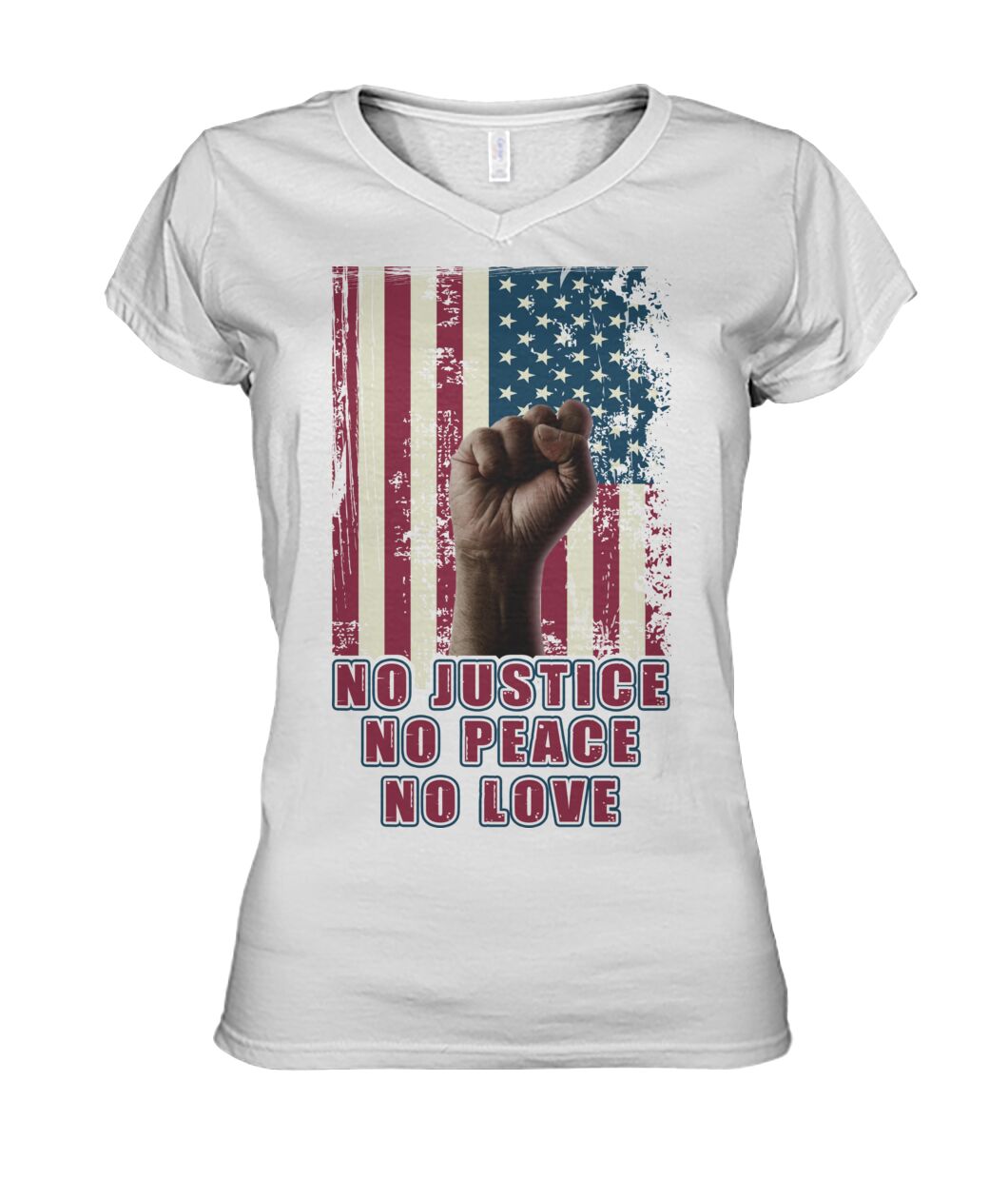 No justice no peace no love  - Men's and Women's t-shirt , Vneck, Hoodies - myfunfarm - clothing acceessories shoes for cow lovers, pig, horse, cat, sheep, dog, chicken, goat farmer