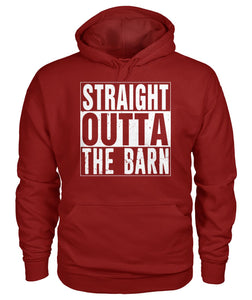 straight outta the barn  - Men's and Women's t-shirt , Vneck, Hoodies - myfunfarm - clothing acceessories shoes for cow lovers, pig, horse, cat, sheep, dog, chicken, goat farmer