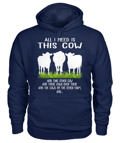 all i need this cow - Men's and Women's t-shirt , Vneck, Hoodies - myfunfarm - clothing acceessories shoes for cow lovers, pig, horse, cat, sheep, dog, chicken, goat farmer