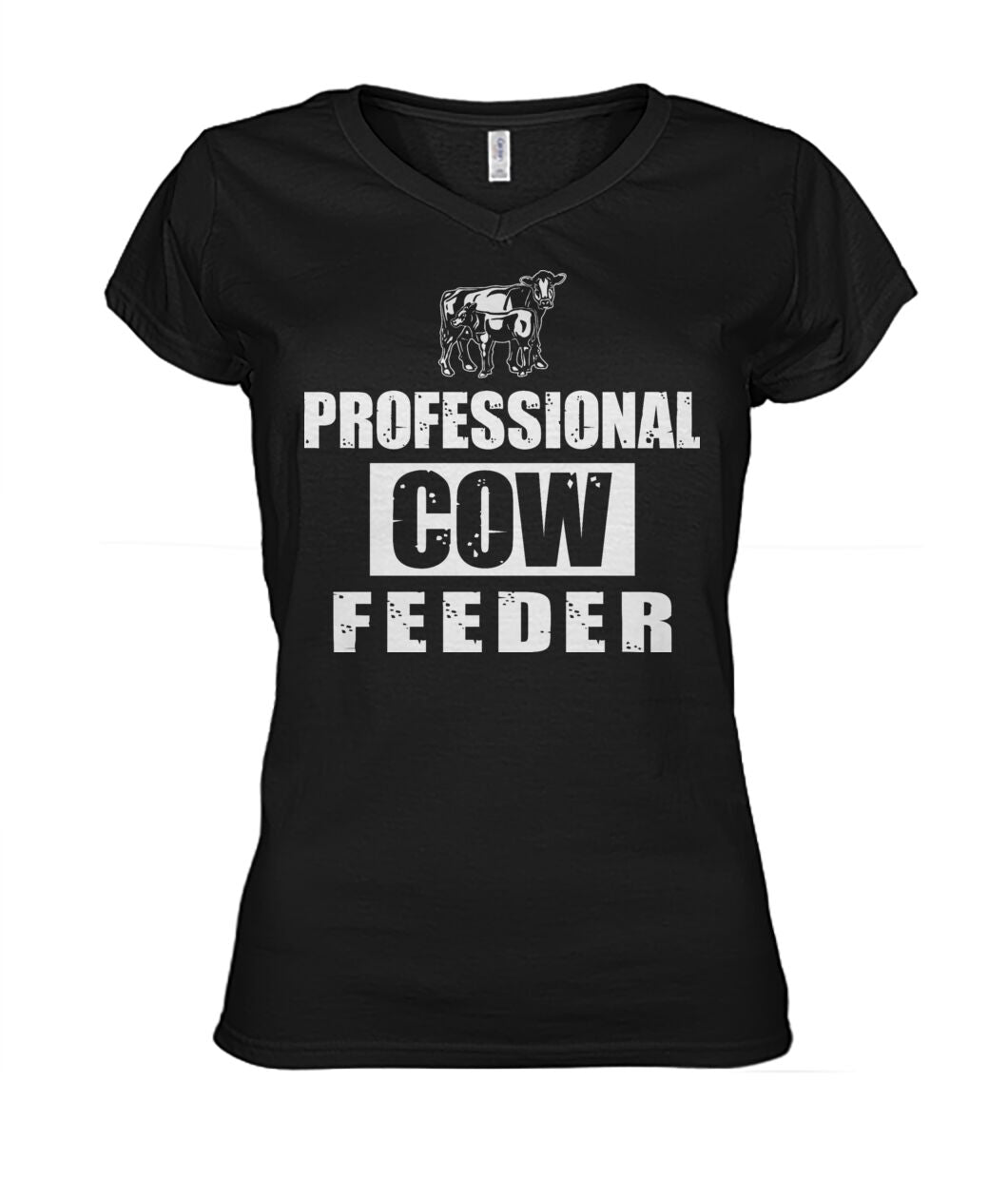Professionnal cow feeder - Men's and Women's t-shirt , Vneck, Hoodies - myfunfarm - clothing acceessories shoes for cow lovers, pig, horse, cat, sheep, dog, chicken, goat farmer