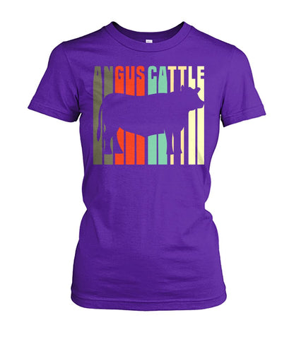 Angus vintage style - Men's and Women's t-shirt , Vneck, Hoodies - myfunfarm - clothing acceessories shoes for cow lovers, pig, horse, cat, sheep, dog, chicken, goat farmer
