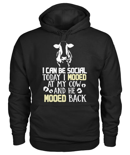 i can be social today i mooed - Men's and Women's t-shirt , Vneck, Hoodies - myfunfarm - clothing acceessories shoes for cow lovers, pig, horse, cat, sheep, dog, chicken, goat farmer