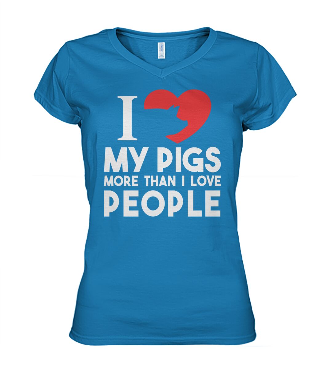 i love pig more than i love people - Men's and Women's t-shirt , Vneck, Hoodies - myfunfarm - clothing acceessories shoes for cow lovers, pig, horse, cat, sheep, dog, chicken, goat farmer