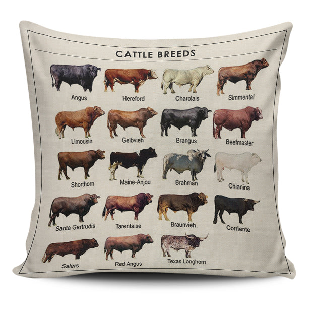 Cattle Knowledge - Pillow case - myfunfarm